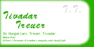 tivadar treuer business card